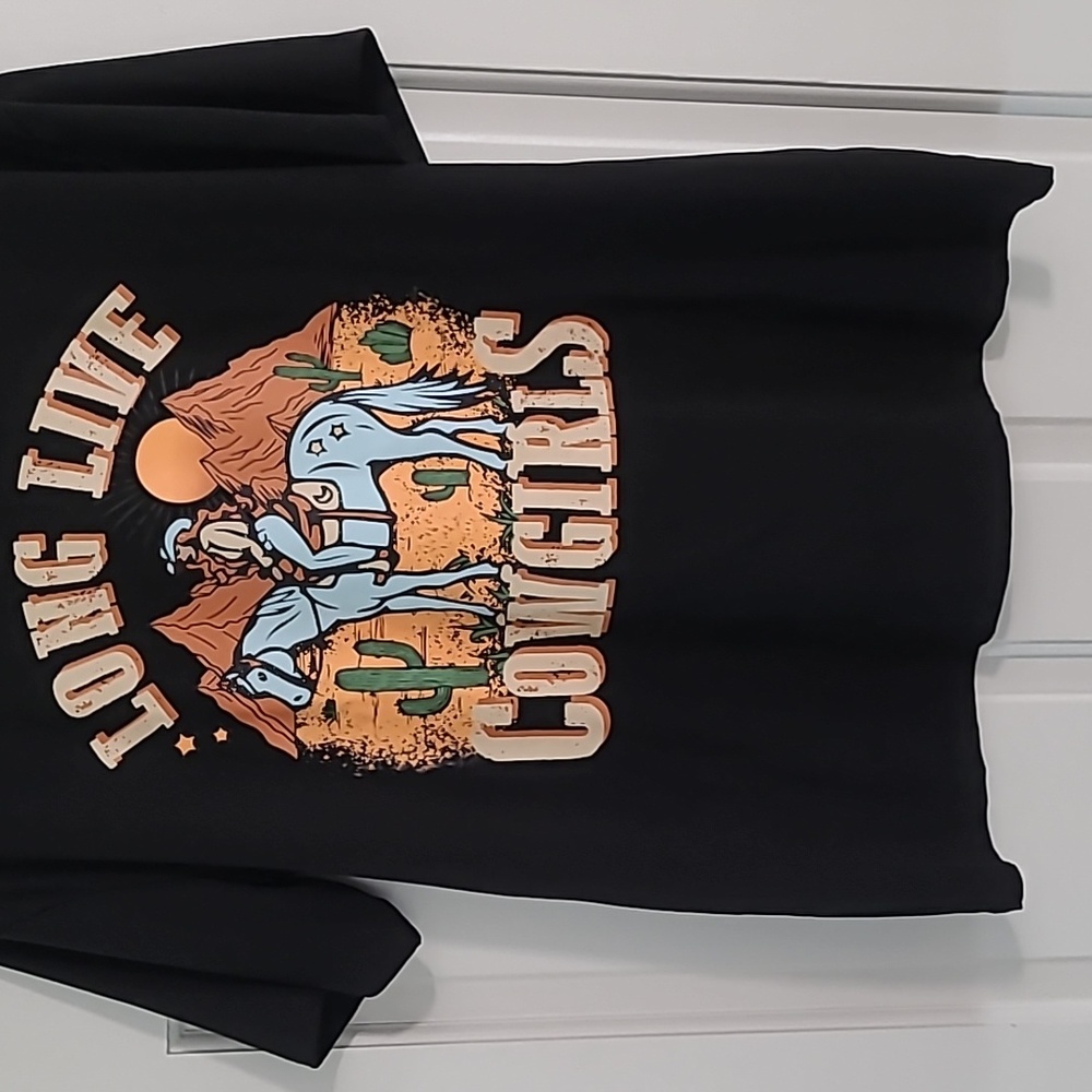 Long live cowgirls western cactus horse country tshirt shein